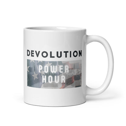 Devolution Power Hour White glossy mug