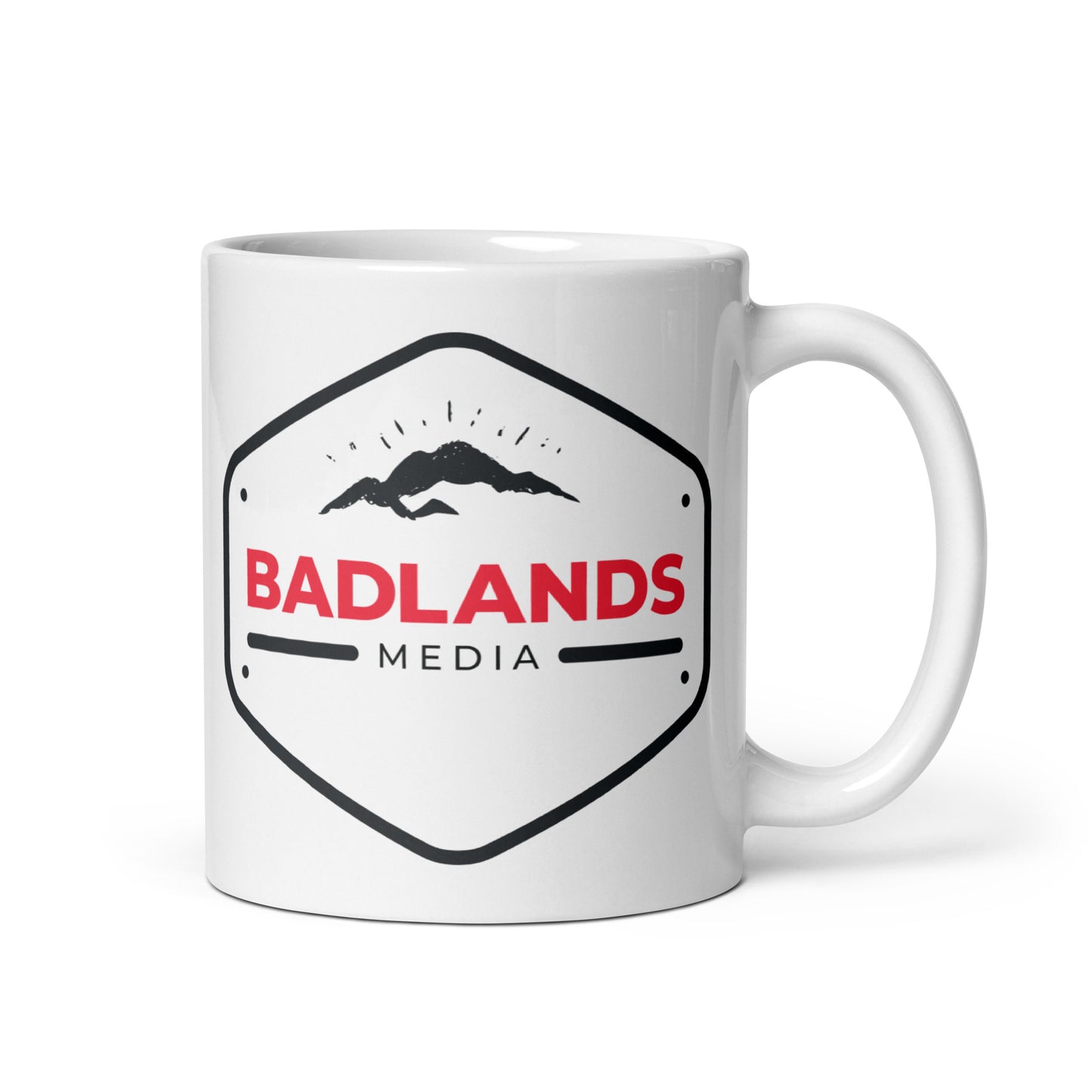 Badlands White Glossy Mug 11oz, 15oz or 20oz