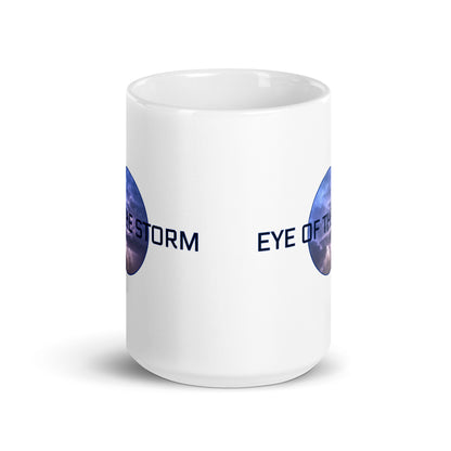 Eye of the Storm White glossy mug