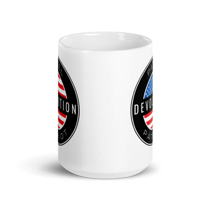 Devolution Circle White glossy mug