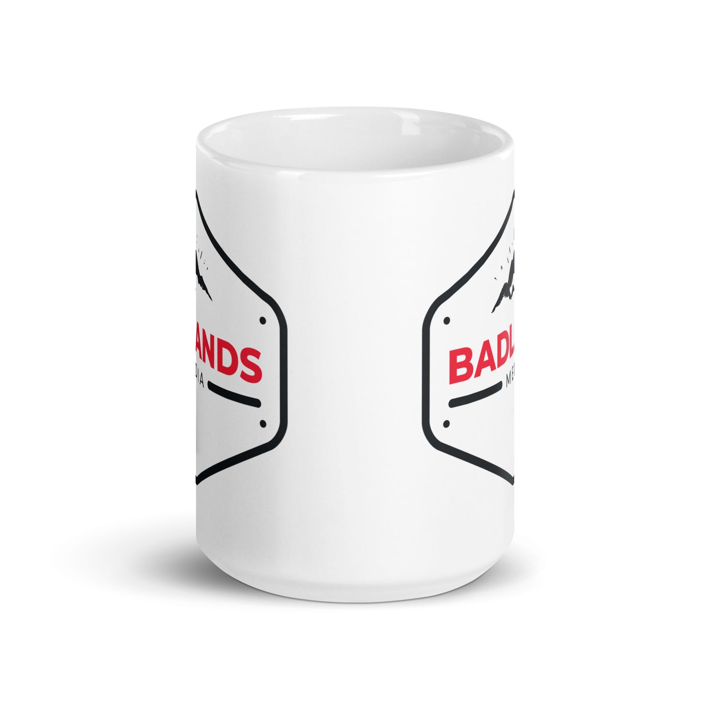 Badlands White Glossy Mug 11oz, 15oz or 20oz