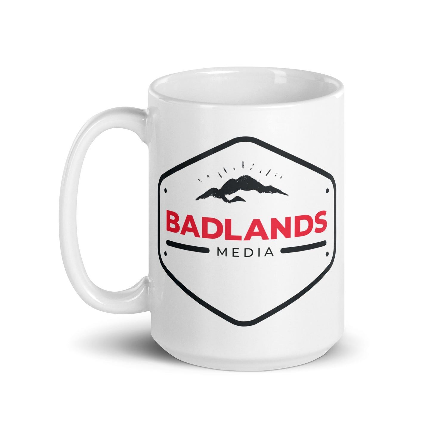 Badlands White Glossy Mug 11oz, 15oz or 20oz