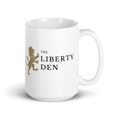 The Liberty Den White Glossy Mug