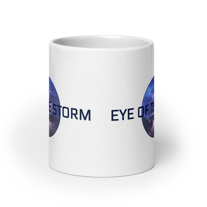 Eye of the Storm White glossy mug