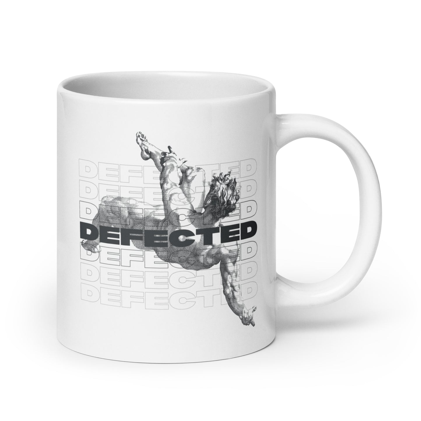 Defected White Glossy Mug