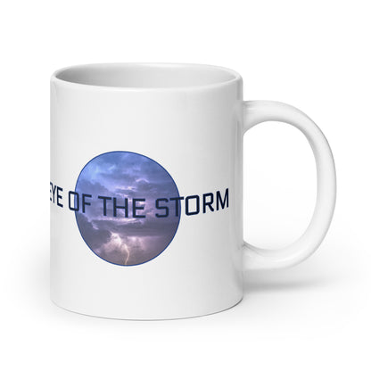 Eye of the Storm White glossy mug