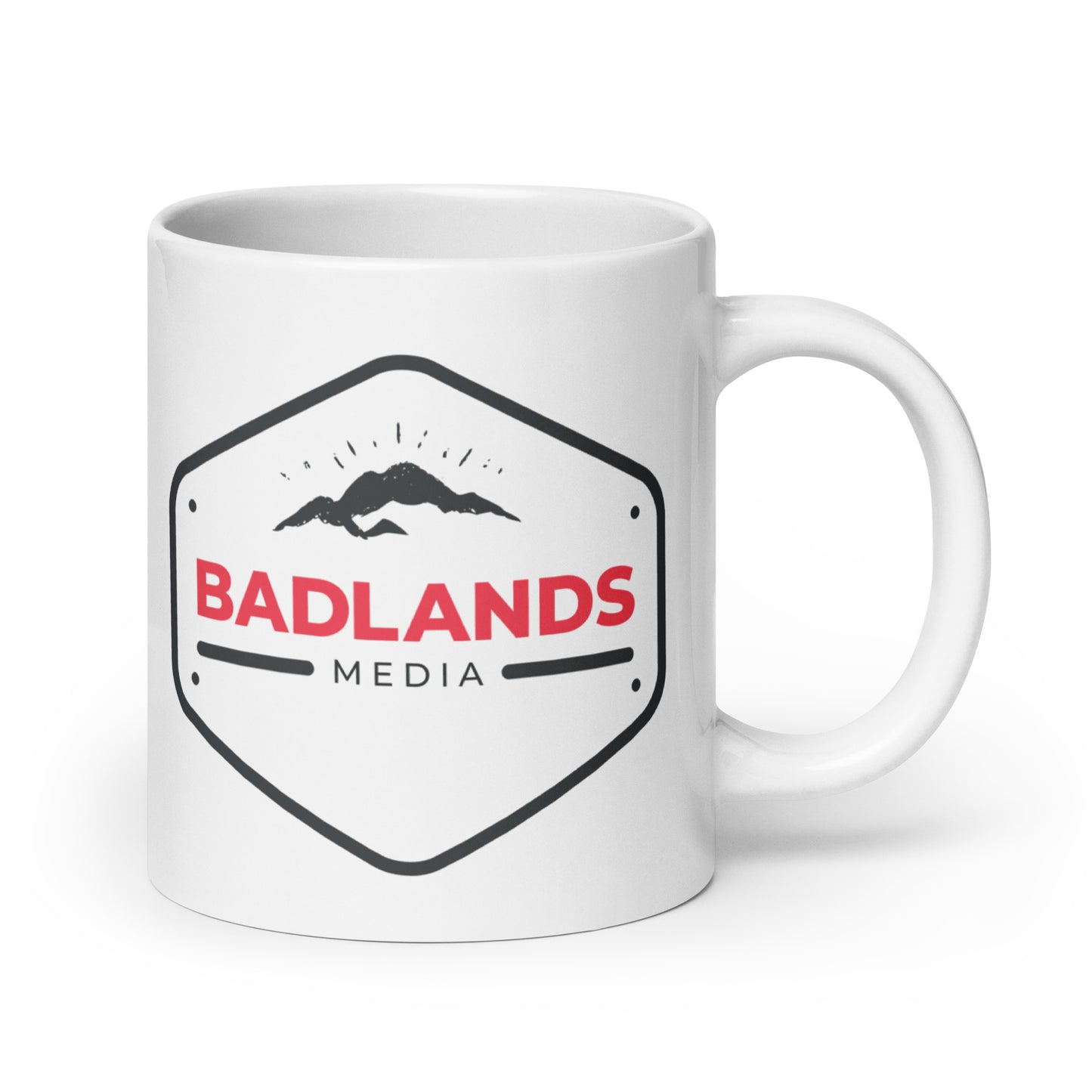 Badlands White Glossy Mug 11oz, 15oz or 20oz