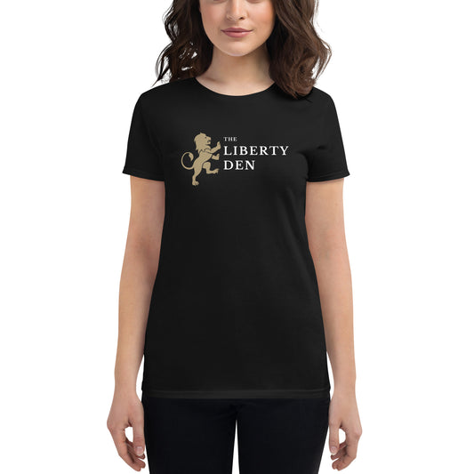 The Liberty Den Women's short sleeve t-shirt (light logo)