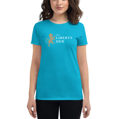 The Liberty Den Women's short sleeve t-shirt (light logo)