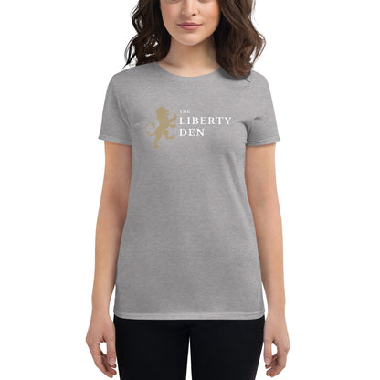 The Liberty Den Women's short sleeve t-shirt (light logo)