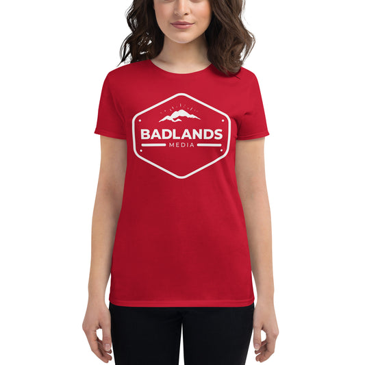 Badlands Women's Fitted Short Sleeve T-Shirt (white logo)