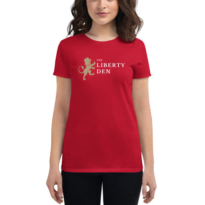 The Liberty Den Women's short sleeve t-shirt (light logo)