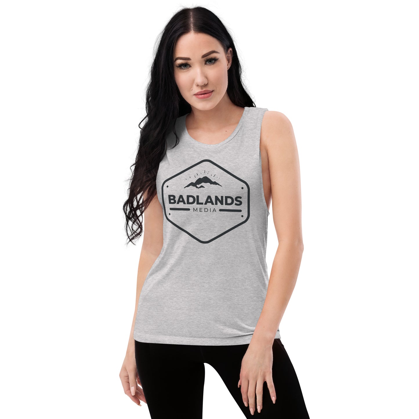 Badlands Womens Muscle Tank (black logo)