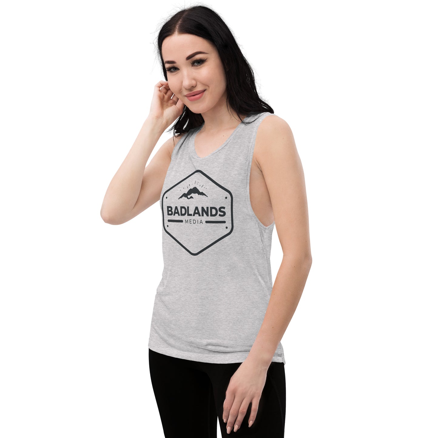 Badlands Womens Muscle Tank (black logo)