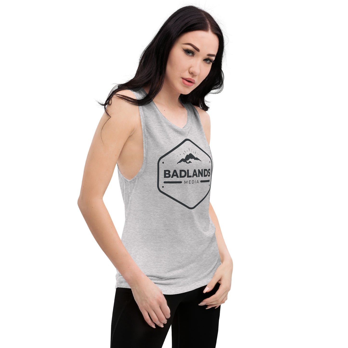 Badlands Womens Muscle Tank (black logo)