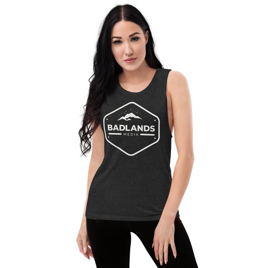 Badlands Womens Muscle Tank (white logo)