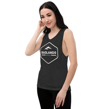 Badlands Womens Muscle Tank (white logo)