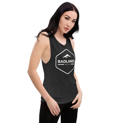 Badlands Womens Muscle Tank (white logo)