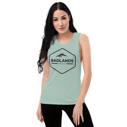 Badlands Womens Muscle Tank (black logo)