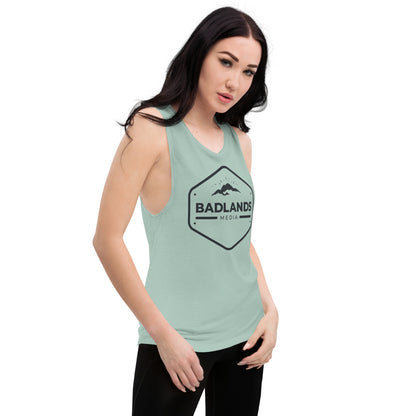 Badlands Womens Muscle Tank (black logo)