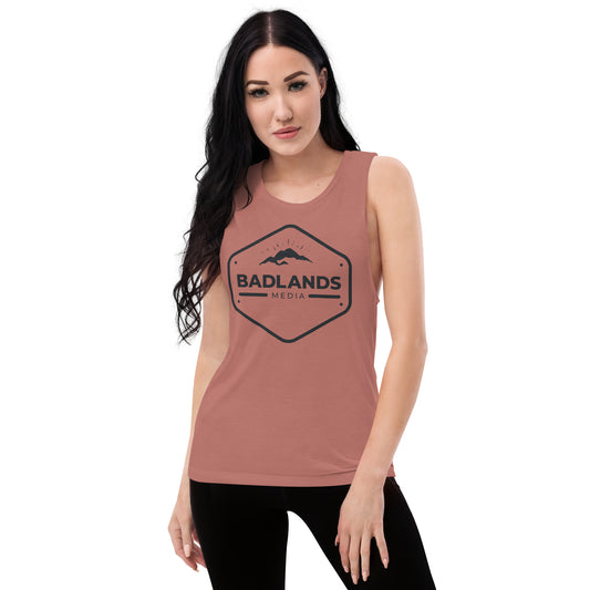 Badlands Womens Muscle Tank (black logo)