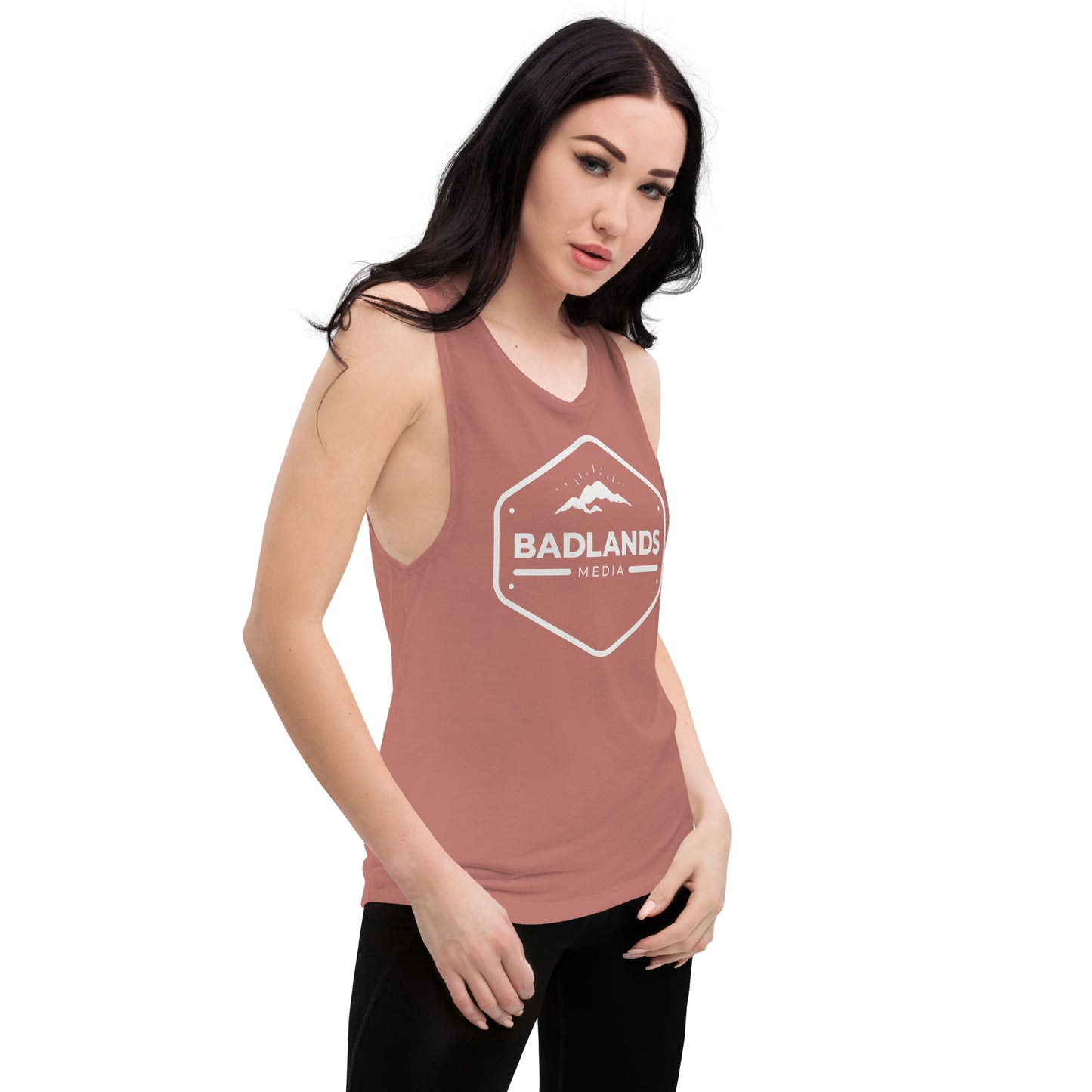 Badlands Womens Muscle Tank (white logo)