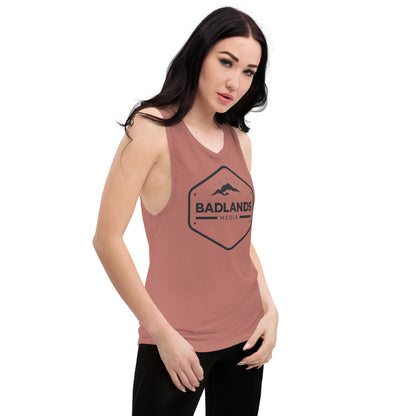 Badlands Womens Muscle Tank (black logo)