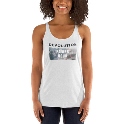 Devolution Power Hour Women's Racerback Tank (dark logo)