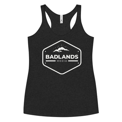 Badlands Women's Racerback Tank with white logo