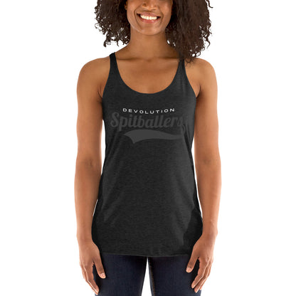 Spitballers Women's Racerback Tank (gray logo)