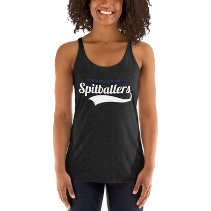 Spitballers Women's Racerback Tank (white logo)