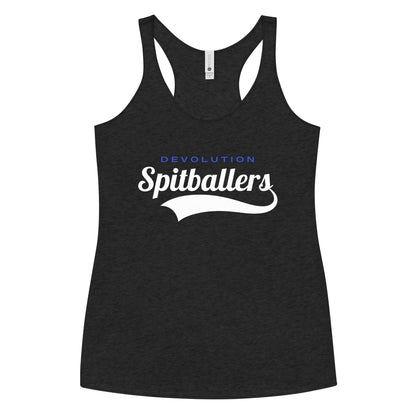 Spitballers Women's Racerback Tank (white logo)