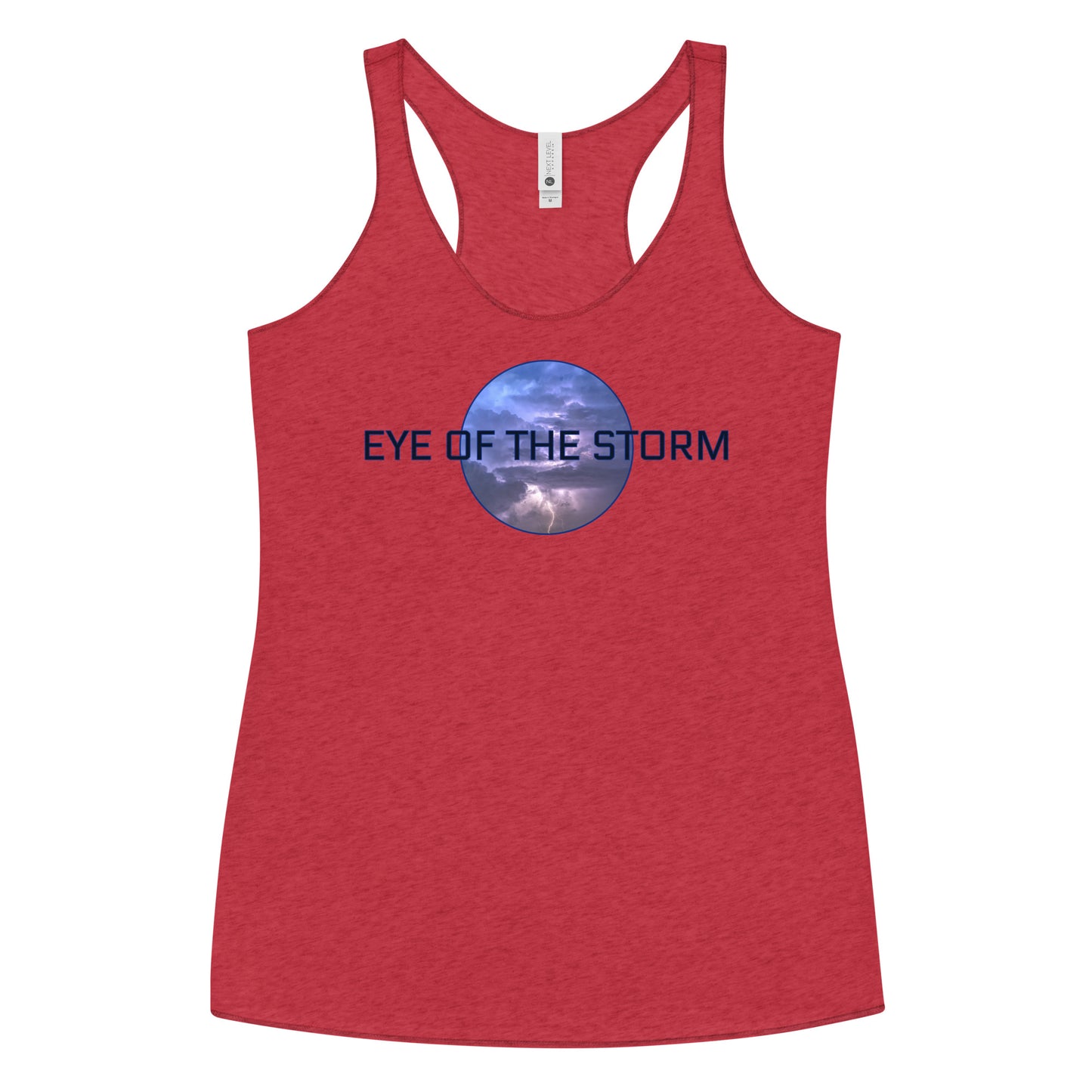 Eye of the Storm Women's Racerback Tank (dark logo)