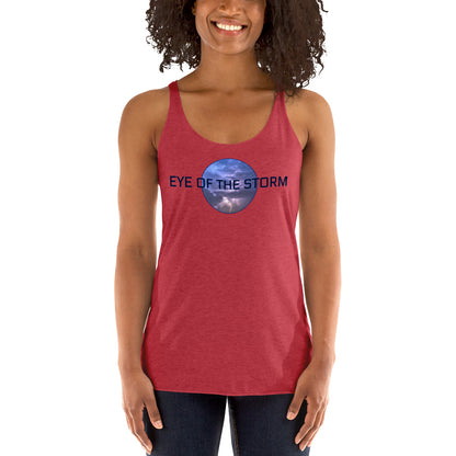 Eye of the Storm Women's Racerback Tank (dark logo)