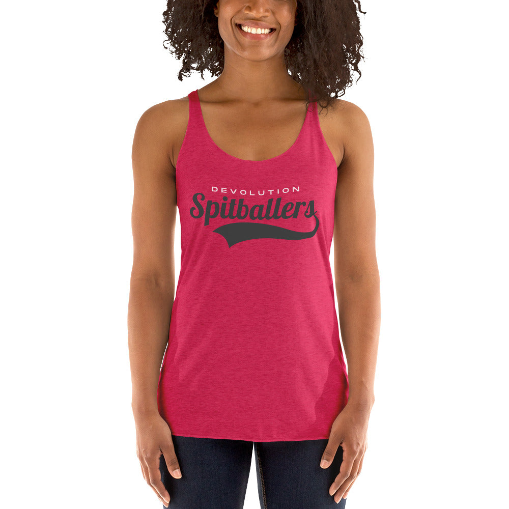 Spitballers Women's Racerback Tank (gray logo)