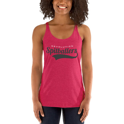 Spitballers Women's Racerback Tank (gray logo)