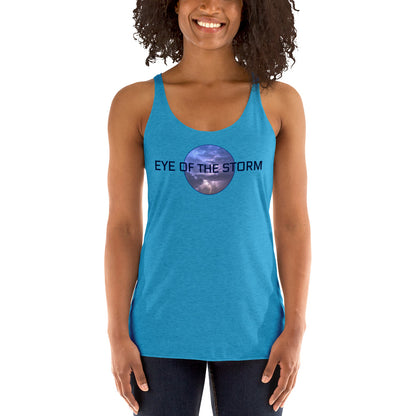 Eye of the Storm Women's Racerback Tank (dark logo)