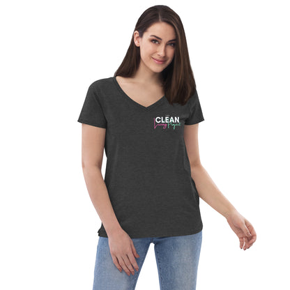 The Clean Living Project Women’s Recycled V-Neck T-Shirt