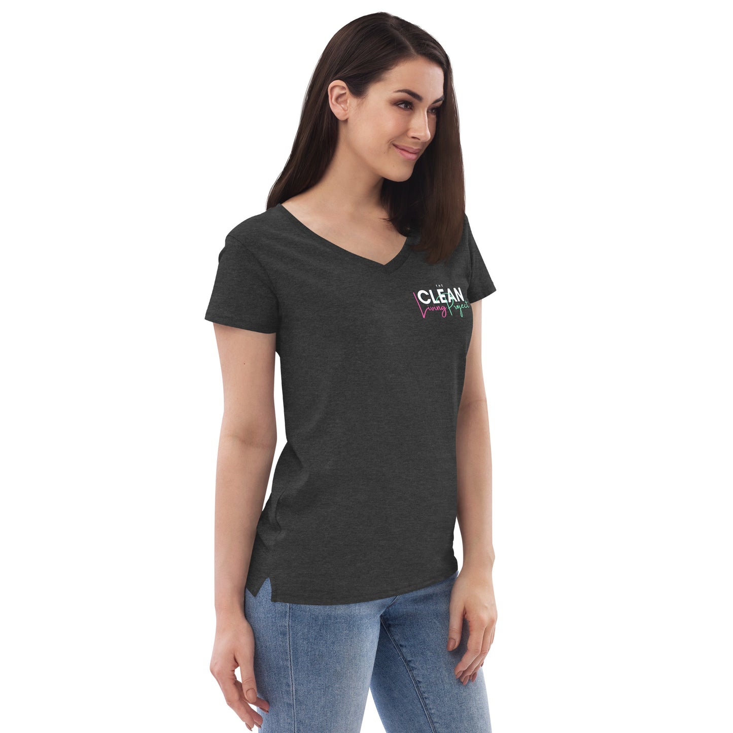 The Clean Living Project Women’s Recycled V-Neck T-Shirt