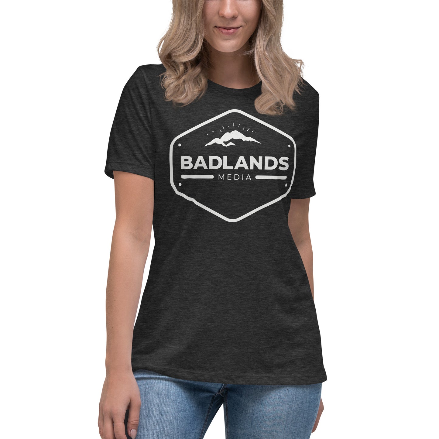 Badlands Women's Relaxed T-Shirt with white logo