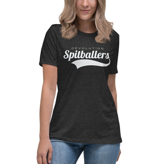 Spitballers Women's Relaxed T-Shirt (white logo)