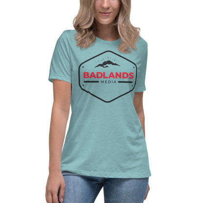 Badlands Women's Relaxed T-Shirt with red/blk logo