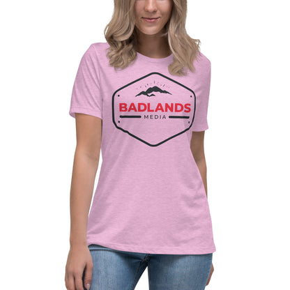 Badlands Women's Relaxed T-Shirt with red/blk logo