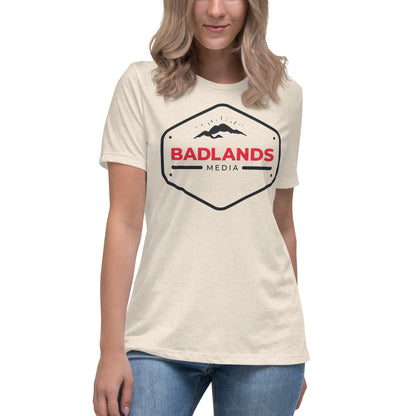 Badlands Women's Relaxed T-Shirt with red/blk logo