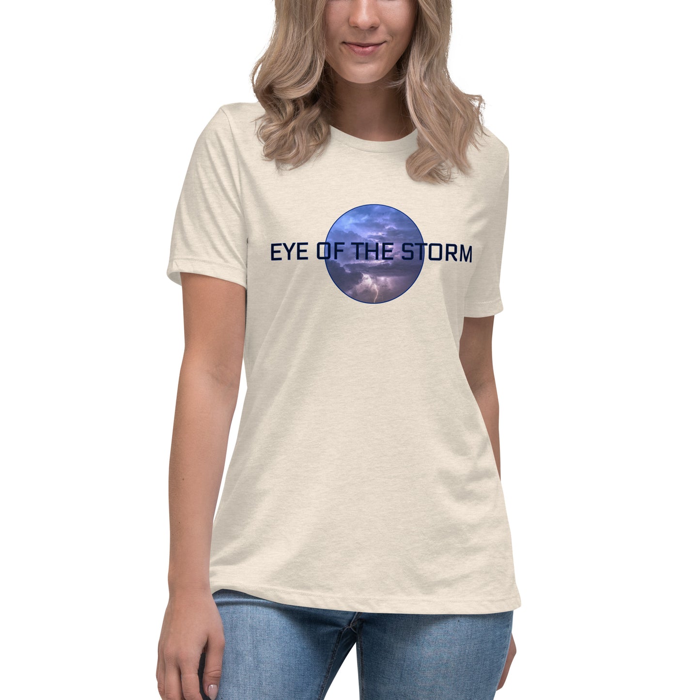 Eye of the Storm Women's Relaxed T-Shirt (dark logo)