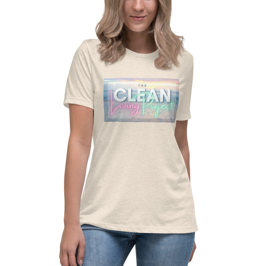 The Clean Living Project Women's Relaxed T-Shirt (waves)
