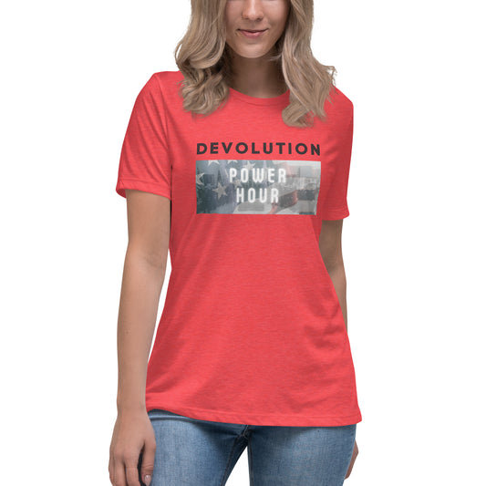 Devolution Power Hour Women's Relaxed T-Shirt (dark logo)