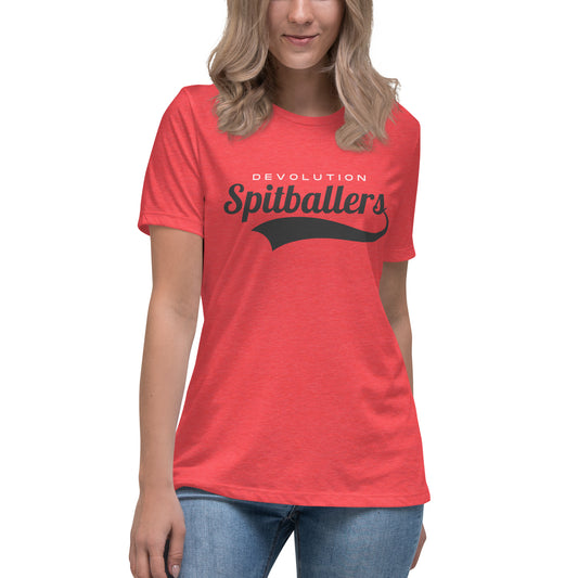 Spitballers Women's Relaxed T-Shirt (white/gray logo)