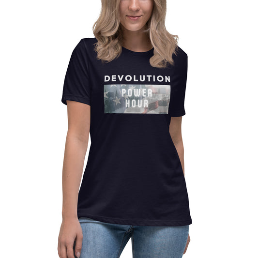 Devolution Power Hour Women's Relaxed T-Shirt (light logo)