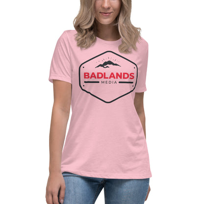 Badlands Women's Relaxed T-Shirt with red/blk logo